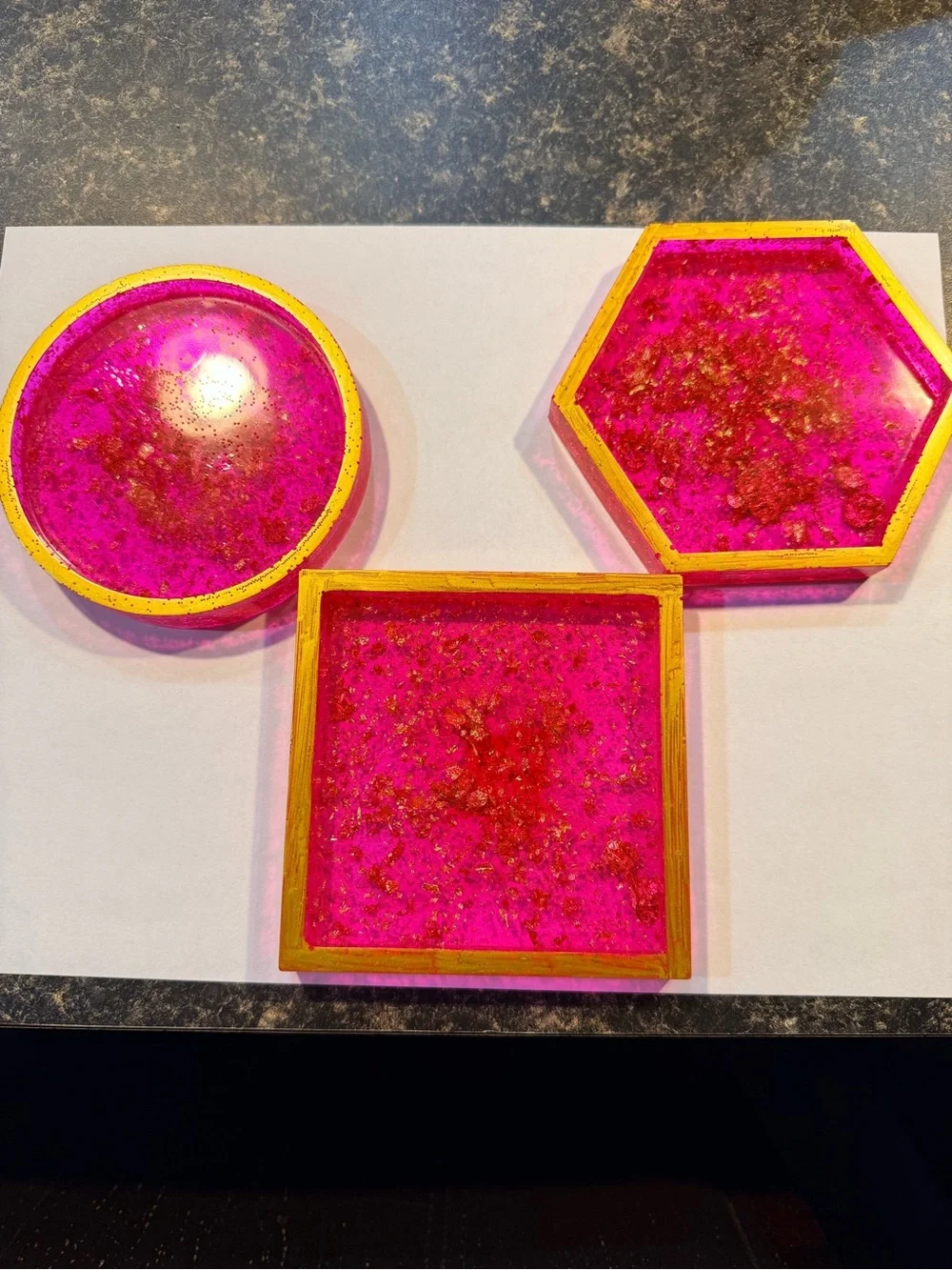 Resin coasters